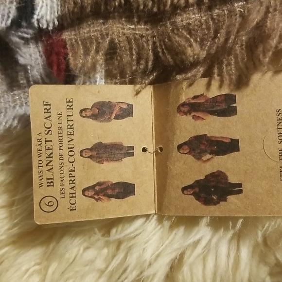 Blanket Plaid Scarf, large, just cozy - Picture 2 of 3